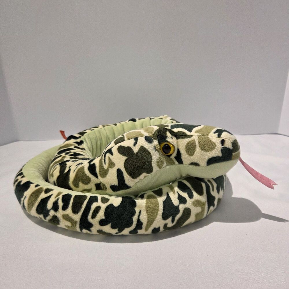 Wild Republic  11105  Snake Green Camo Design Stuffed Animal Plush  54"